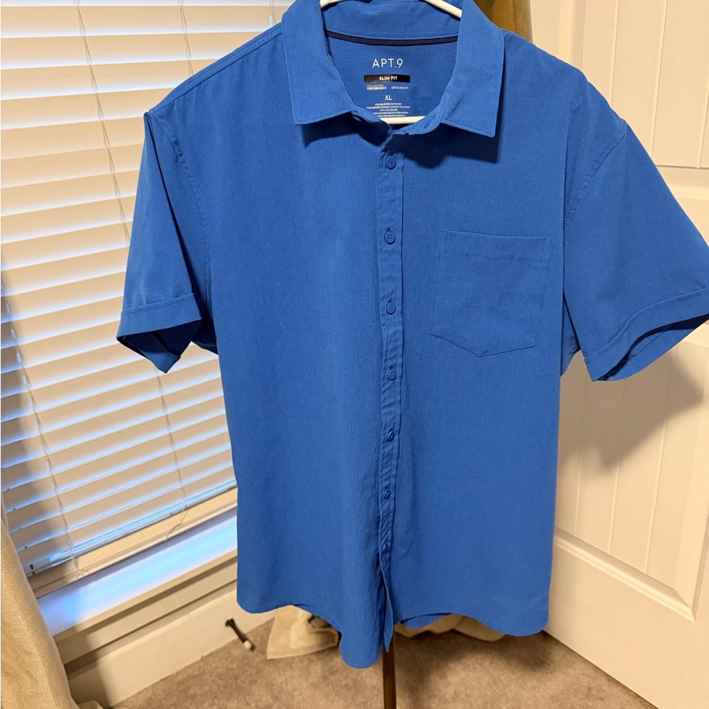 Apt. 9 Men's Vibrant Blue Casual Shirt